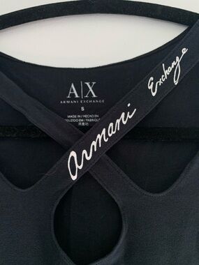 Vintage Armani Exchange Black Logo Tank